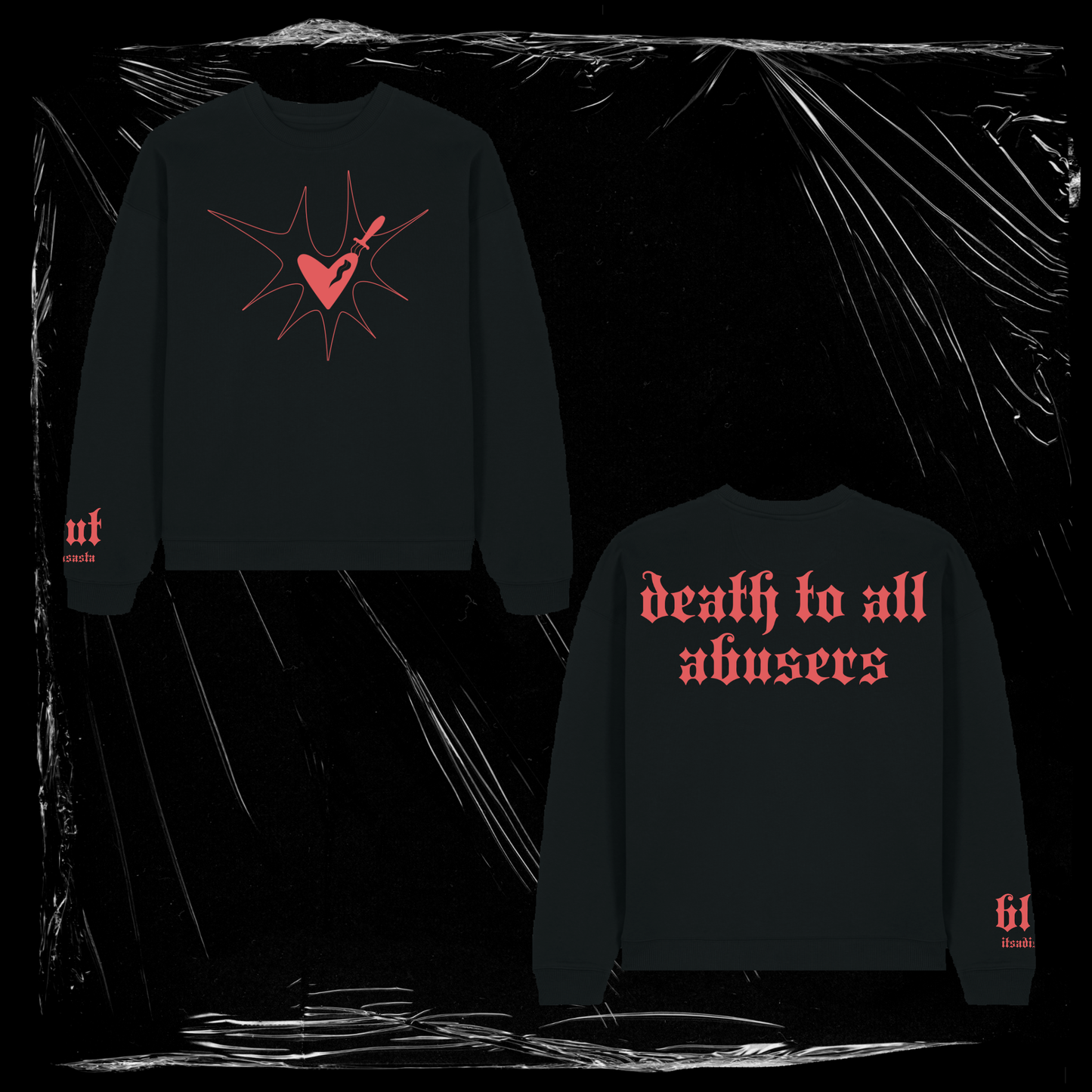 ITSADISASTA BLUT CREWNECK BLACK