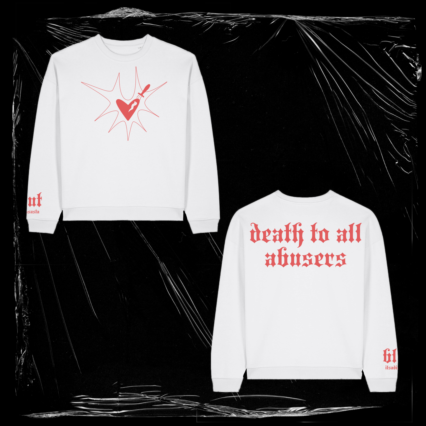 ITSADISASTA BLUT CREWNECK WHITE