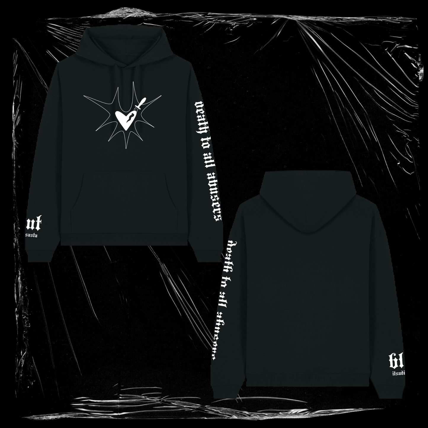 ITSADISASTA BLUT HOODIE BLACK