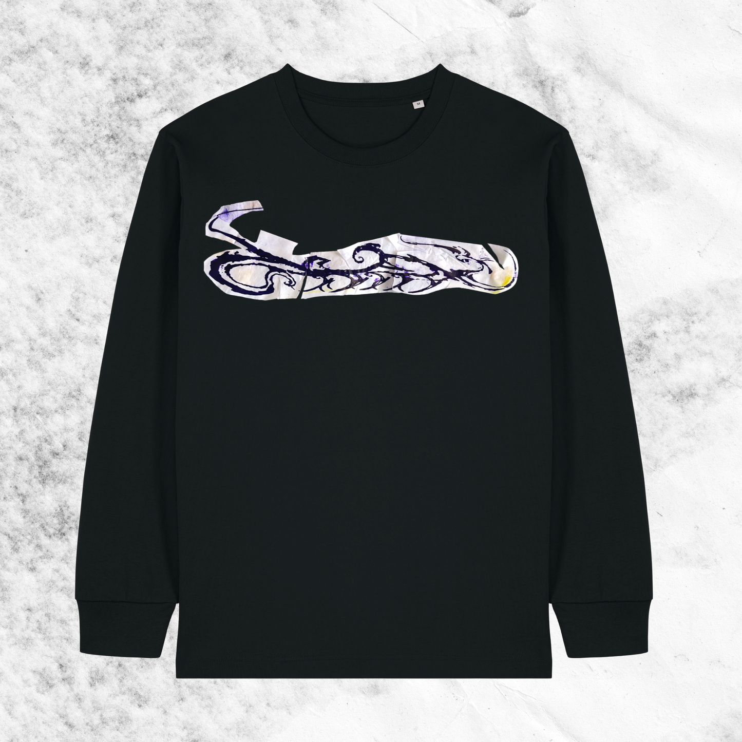 8.8.8. STENCIL LONGSLEEVE BLACK