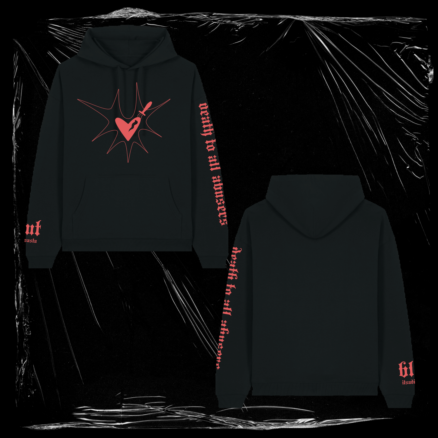 ITSADISASTA BLUT HOODIE BLACK