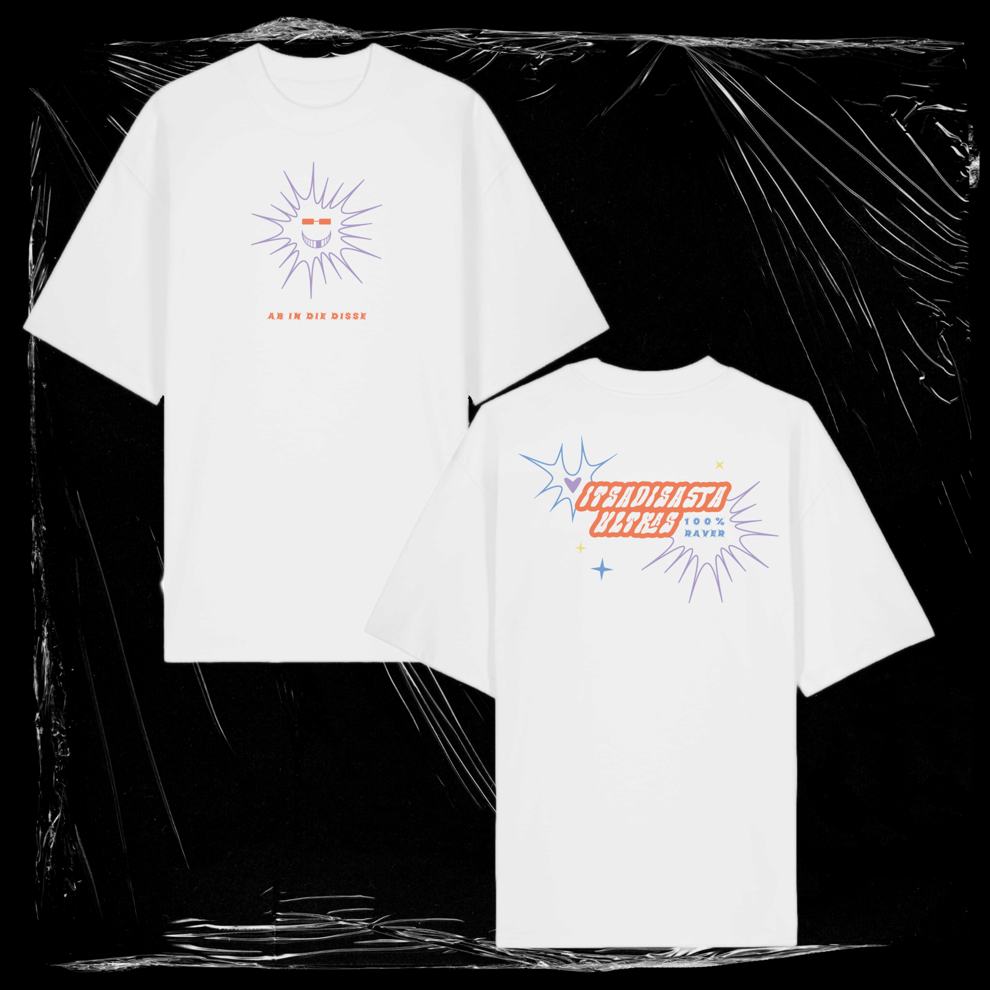 WEISSES OVERSIZE SHIRT MIT FRONTPRINT UND BACKPRINT.