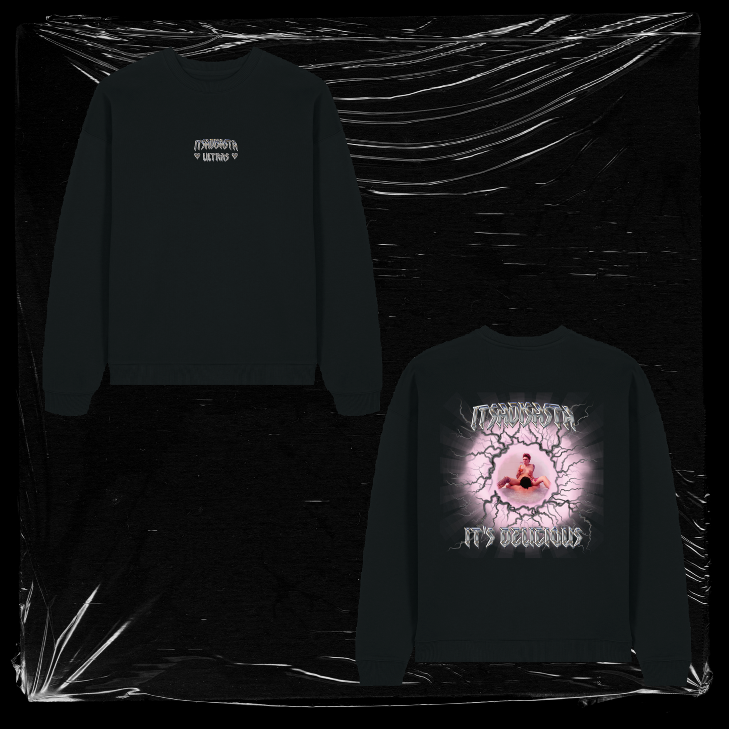 ITSDELICIOUS CREWNECK BLACK