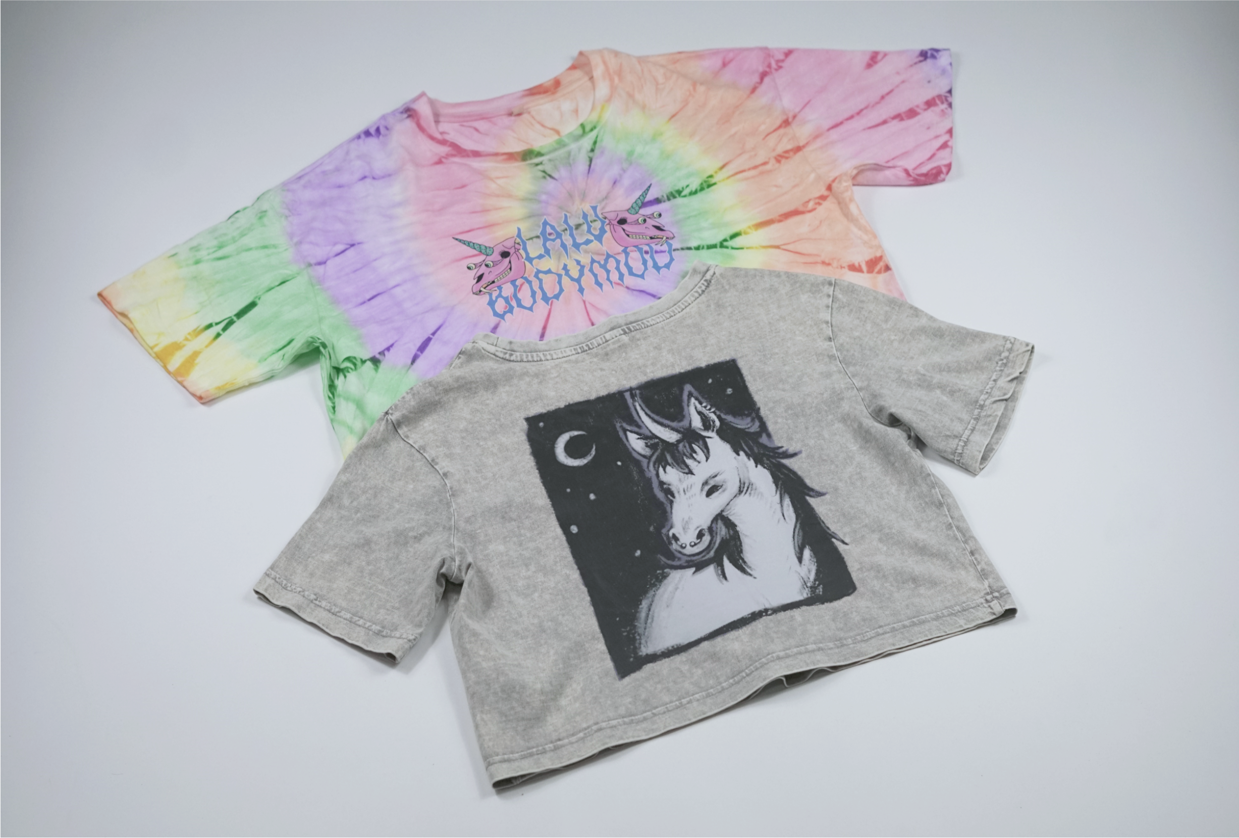 CROPPED TOPS MIT FRONTPRINT UND BACKPRINT.