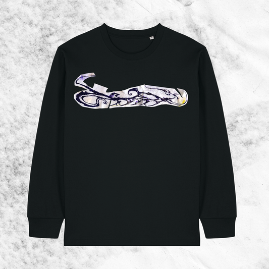 8.8.8. STENCIL LONGSLEEVE BLACK